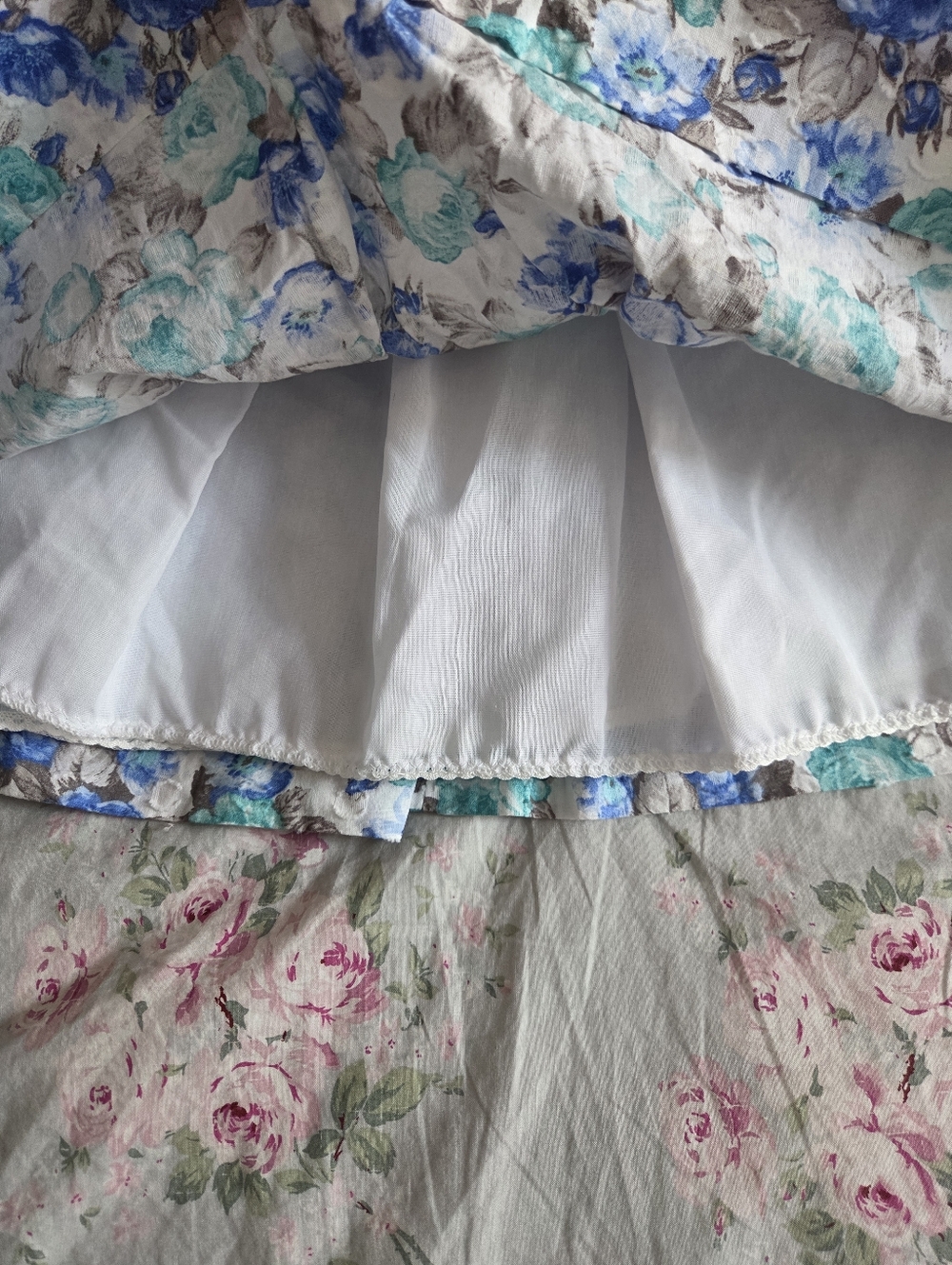 Handmade In Spain Smocked Blue Rose Floral Cotton Girls Dress Filita Artesania 2 - Picture 4 of 9